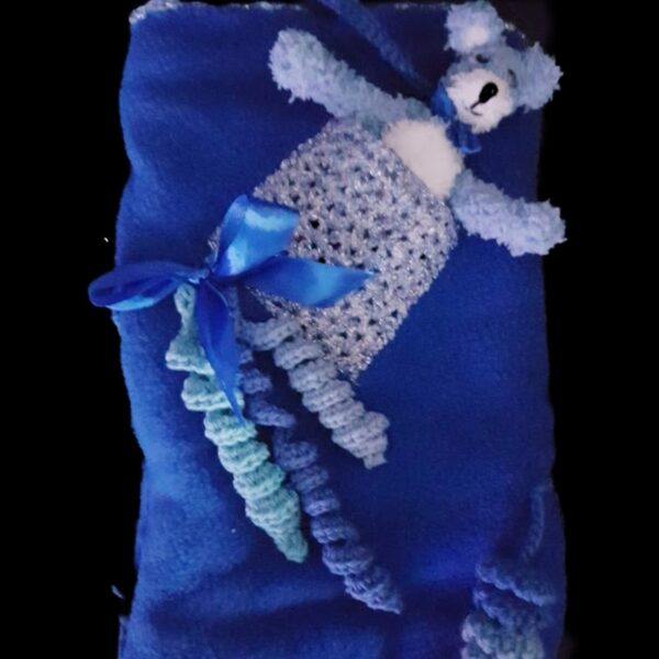 Blue Sensory Muff Handbag - A Tactile Companion for Comfort! - Image 3